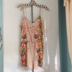 Charlotte Russe Tie Back Floral Romper